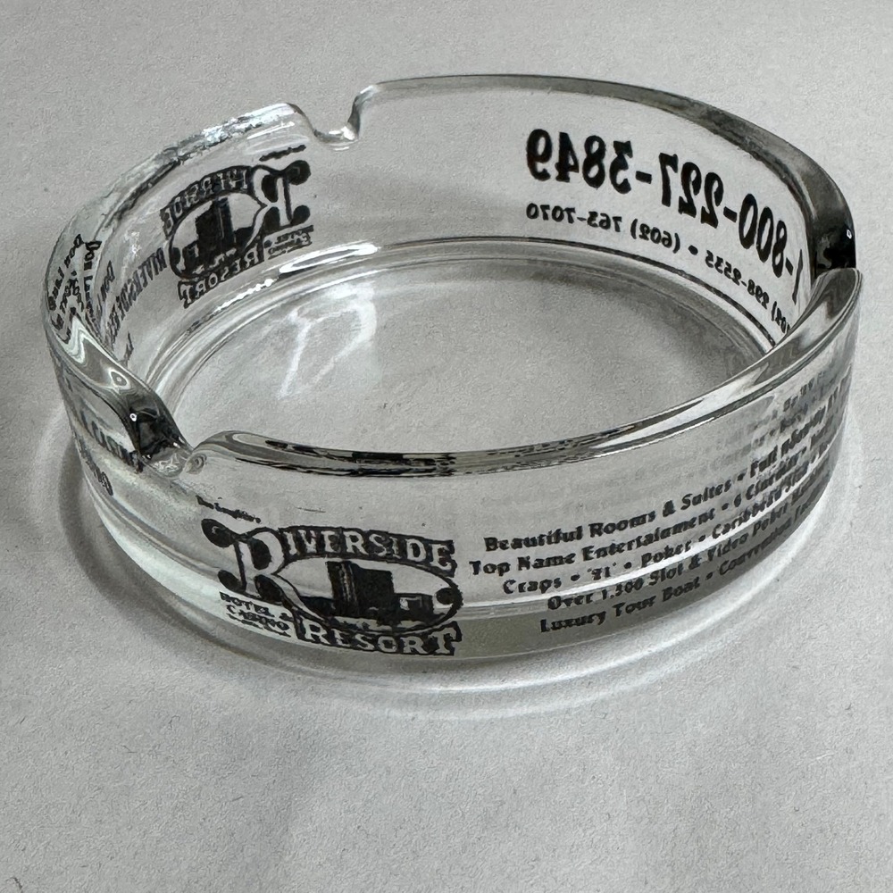 VTG Don Laughlin's Riverside Resort Hotel Casino Laughlin Nevada Glass Ashtray